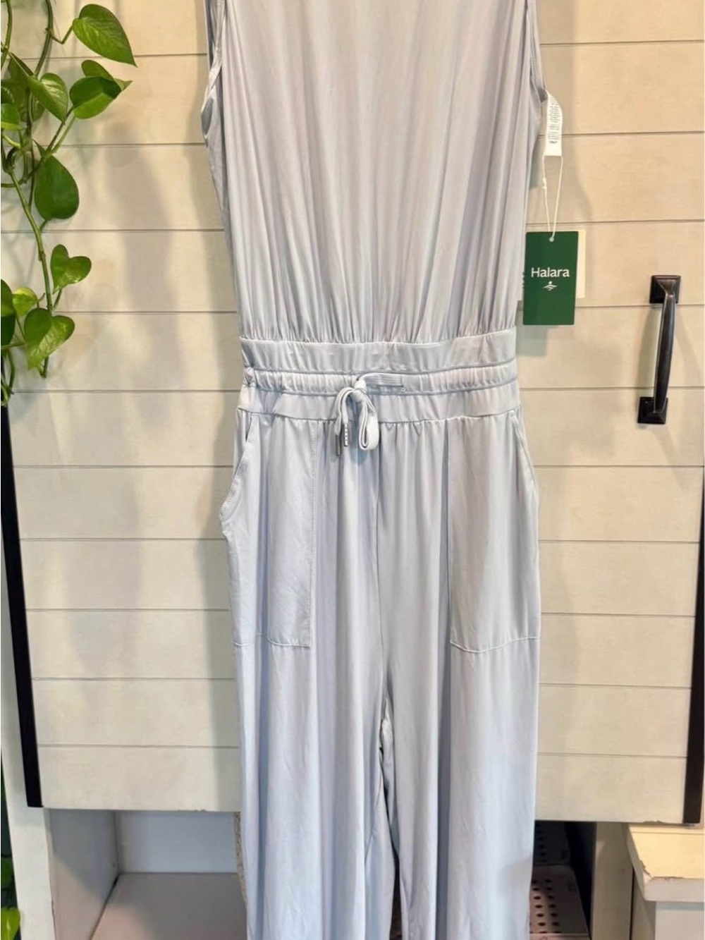 HALARA Sleeveless Drawstring Waist Jumpsuit